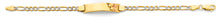 Load image into Gallery viewer, 14K Two Tone Gold Figaro WP Cross ID Bracelet