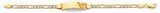 14K Two Tone Gold Figaro WP Cross ID Bracelet
