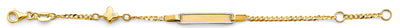 14K Two Tone Gold CZ Baby ID With Butterfly Bracelet