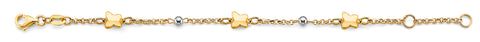 14K Two Tone Gold Butterfly Baby Bracelet