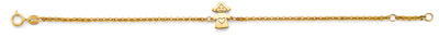 14K Yellow Gold Girl Center Baby Bracelet