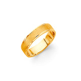 14K Yellow Gold Sand Blasted Wedding Band