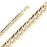 14K Two Tone Gold 14mm Cuban WP Chain