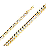 14K Two Tone Gold 9.8mm Cuban WP Chain