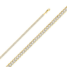 Load image into Gallery viewer, 14K Two Tone Gold 4mm Cuban WP Chain