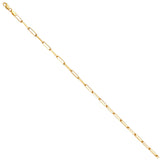 14K Yellow Gold 2.7mm Triangle DC Paperclip Chain