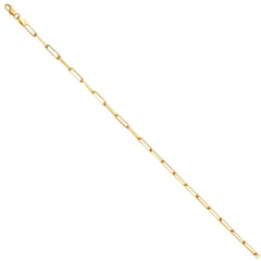 14K Yellow Gold 2.7mm Triangle DC Paperclip Chain