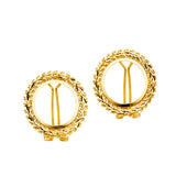 14K Yellow Gold 2 Pesos Bola Earrings