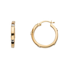 Load image into Gallery viewer, 14K Yellow Gold Hoop Earrings With Screw