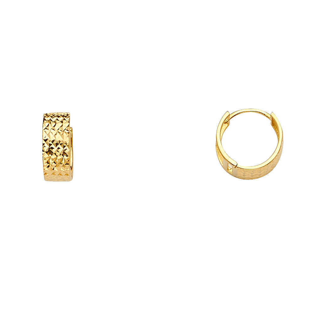 14K Yellow Gold Huggies Earrings