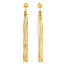 Load image into Gallery viewer, 14K Yellow Gold Multi Dangle Earrings