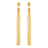 14K Yellow Gold Multi Dangle Earrings