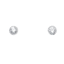 Load image into Gallery viewer, 14K White Gold CZ Earrings Or Set