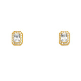 14K Yellow Gold CZ Earrings Or Set