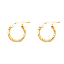 Load image into Gallery viewer, 14K Yellow Gold 13mm Basic Hollow Hoop Earrings