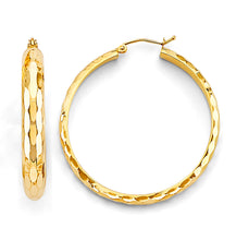 Load image into Gallery viewer, 14K Yellow Gold 40mm Shiny DC Hoop Earrings