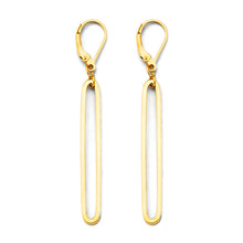 Load image into Gallery viewer, 14K Yellow Gold Paperclip Earrings With Leverback