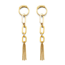 Load image into Gallery viewer, 14K Yellow Gold Paperclip Hanging Earrings