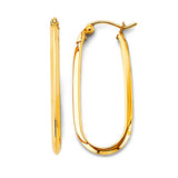 14K Yellow Gold U Shape Hoop Earrings