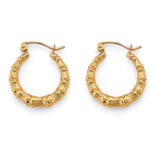 Load image into Gallery viewer, 14K Yellow Gold 15mm Hollow Hoop Earrings