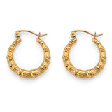 14K Yellow Gold 15mm Hollow Hoop Earrings