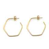 14K Yellow Gold Open Hoop Earrings