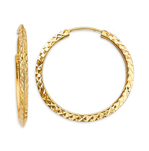 Load image into Gallery viewer, 14K Yellow Gold DC Endless Hoop Earrings