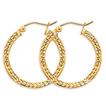 Load image into Gallery viewer, 14K Yellow Gold 25mm DC Hoop Earrings