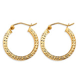 14K Yellow Gold 20mm DC Hoop Earrings