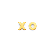 Load image into Gallery viewer, 14K Yellow Gold X O Push Back Earrings