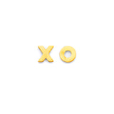 14K Yellow Gold X O Push Back Earrings