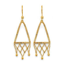 Load image into Gallery viewer, 14K Yellow Gold Beaded Earrings