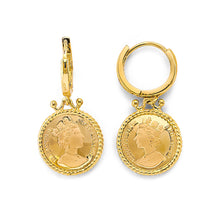 Load image into Gallery viewer, 14K Yellow Gold Queen Elizabeth Earrings Or Set