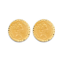 Load image into Gallery viewer, 14K Yellow Gold Round Queen Elizabeth Earrings Or Set