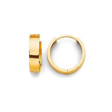 Load image into Gallery viewer, 14K Yellow Gold 15mm Plain Huggies Earrings