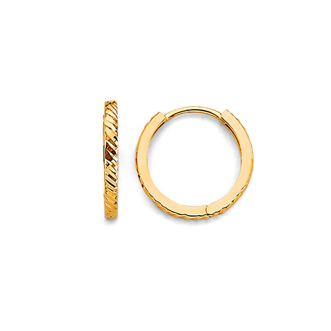 14K Yellow Gold 15mm Huggies Earrings