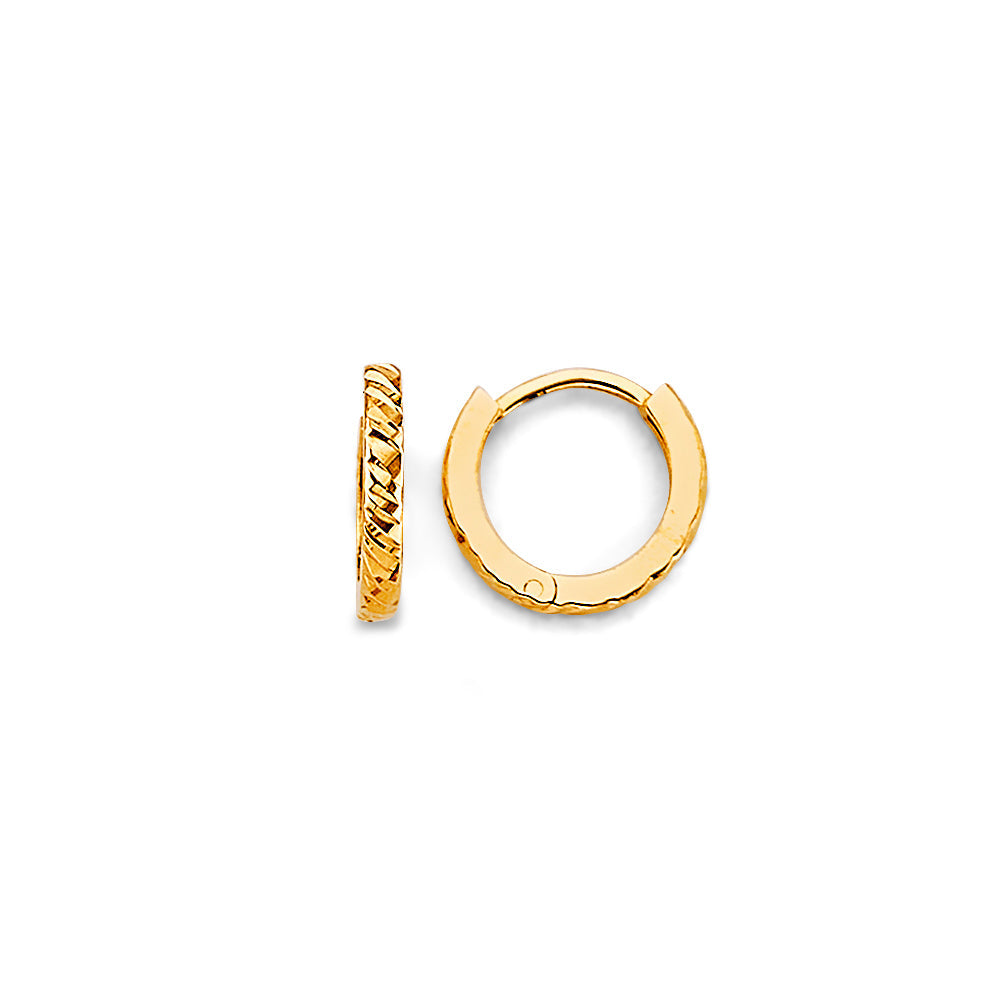 14K Yellow Gold 10mm Huggies Earrings