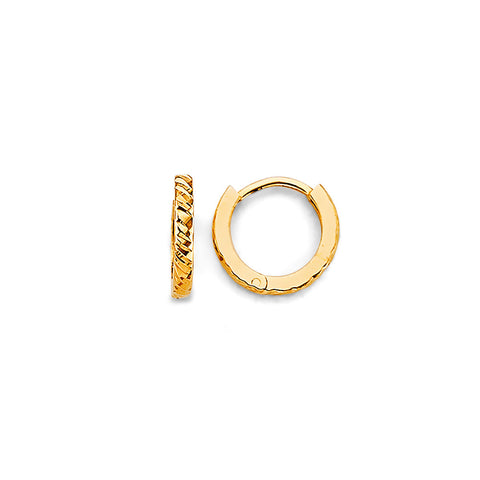 14K Yellow Gold 10mm Huggies Earrings