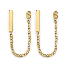 Load image into Gallery viewer, 14K Yellow Gold Bar With Hanging Earrings