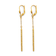 Load image into Gallery viewer, 14K Yellow Gold Hanging DC Bar Earrings