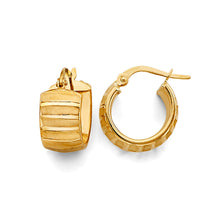 Load image into Gallery viewer, 14K Yellow Gold 15mm Shiny DC Huggies Earrings