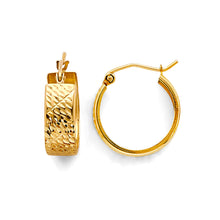 Load image into Gallery viewer, 14K Yellow Gold Shiny 15mm DC Huggies Earrings