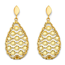 Load image into Gallery viewer, 14K Yellow Gold 15mm DC Chandelier Hanging Earrings