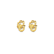 Load image into Gallery viewer, 14K Yellow Gold Scorpion Push Back Earrings