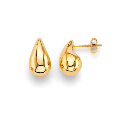 14K Yellow Gold Water Drop Earrings