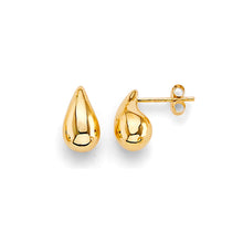 Load image into Gallery viewer, 14K Yellow Gold Clear Water Drop Earrings