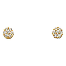 Load image into Gallery viewer, 14K Yellow Gold CZ Earrings