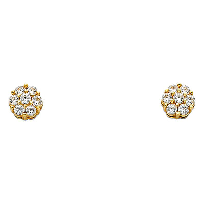 14K Yellow Gold CZ Earrings