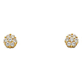 14K Yellow Gold CZ Earrings