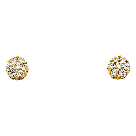 14K Yellow Gold CZ Earrings